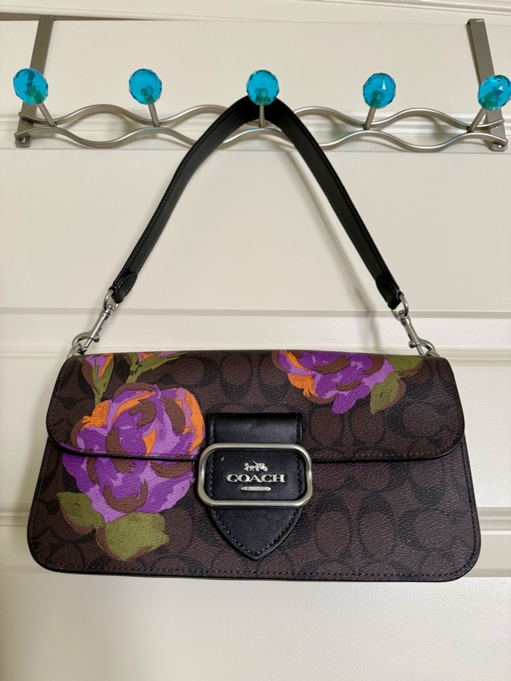 Coach Morgan Shoulder Bag In Signature Canvas With Rose Print CL459 - Picture 2 of 8